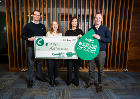 A&L Goodbody Northern Ireland raises £3,300 for Concern Worldwide’s Water for Gaza Appeal