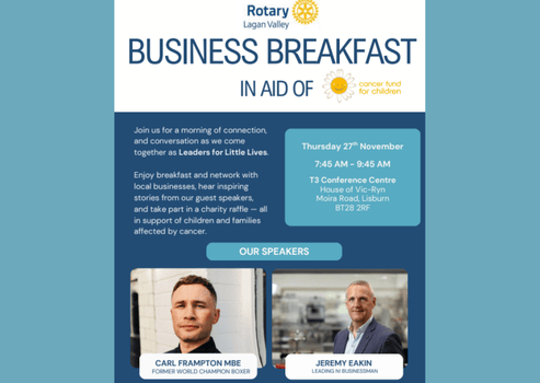 Rotary Lagan Valley to Host Charity Breakfast 