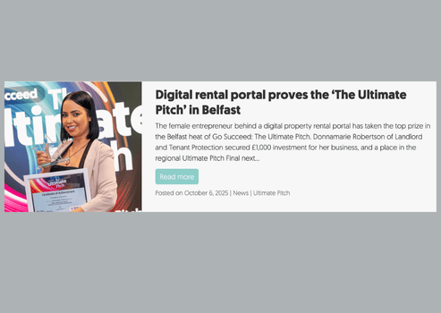 Digital rental portal proves the ‘The Ultimate Pitch’ in Belfast