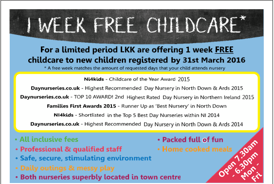 1 Weeks Free Childcare - Little Kingdom Kids 