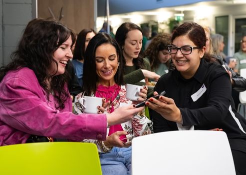 Women talking over a coffee