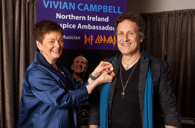 Rock star Vivian Campbell takes to the stage to  become Northern Ireland Hospice Ambassador 