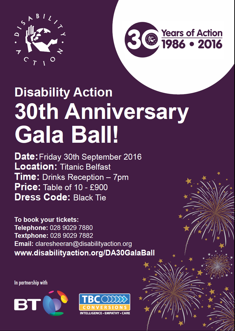 Disability Action 30th Anniversary!